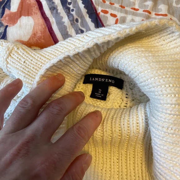 Cotton fisherman sweater- lands end - Picture 5 of 5